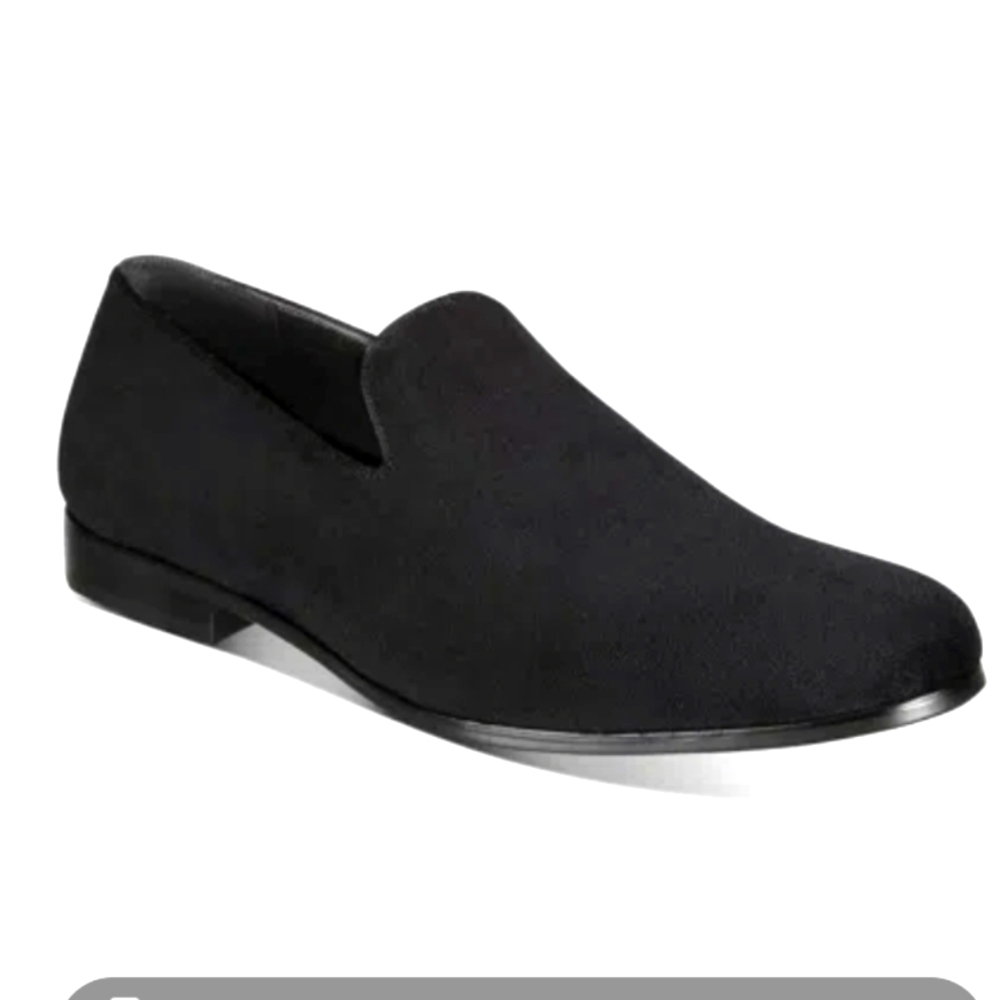 ALFANI Men's Zion Velvet Lifestyle Loafers in Black 9.5 M